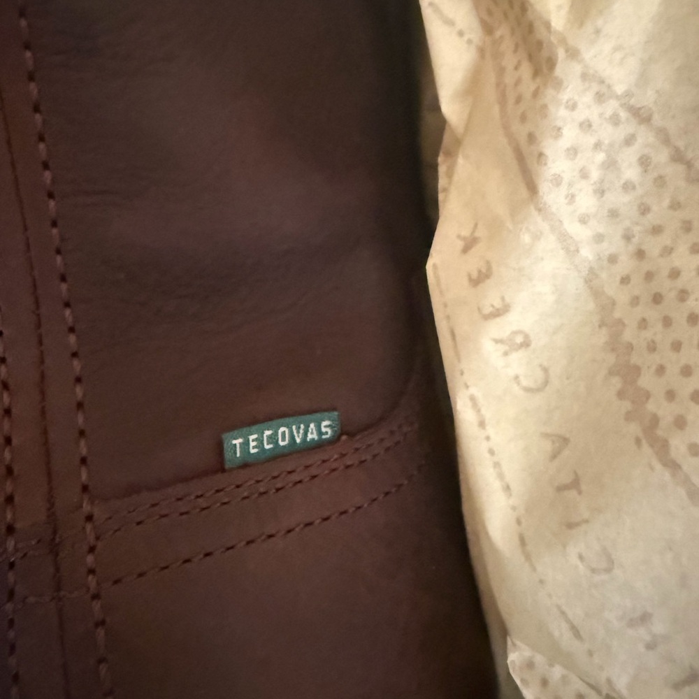 Tecova Brown Leather Pull-On Work Boot Brand New!! Size 9.5 EE - Picture 5 of 10